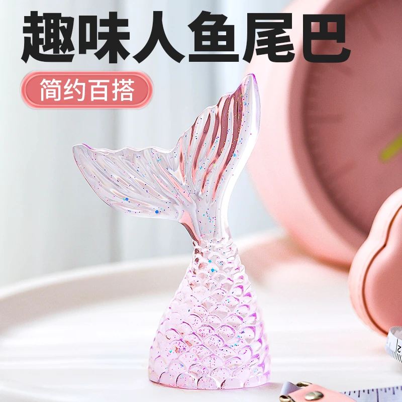 美人鱼尾巴鱼缸造景小摆件桌面微景观创意摆设斗鱼缸趣味装饰全套