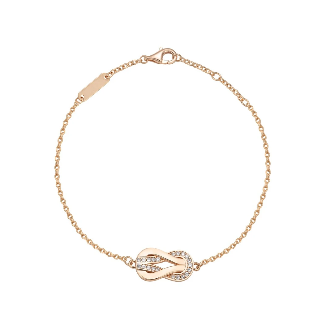 合金手链 【linlin专属】发财扣半钻mini手链时尚情侣镶钻百搭