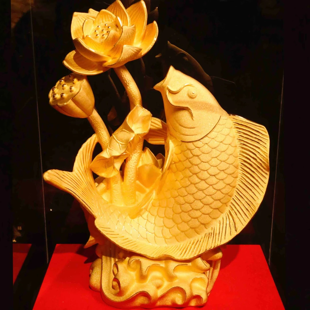 《年年有鱼》年年有余莲花锦鲤吉祥摆件客厅家居装饰工艺品3627