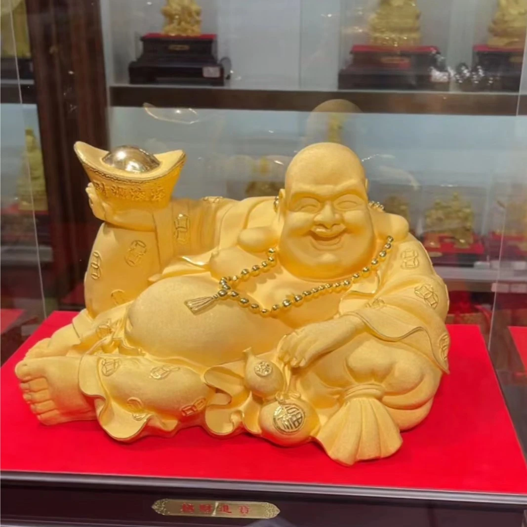 《和气生财佛》弥勒佛笑佛手工雕公司家居玄关大厅客厅装饰P11-1