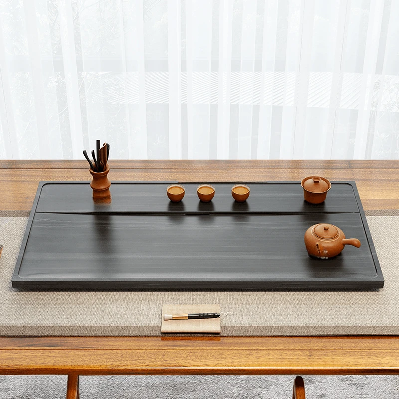 【石来运转】天然石茶盘整块家用办公茶室乌金石头茶托盘干泡台