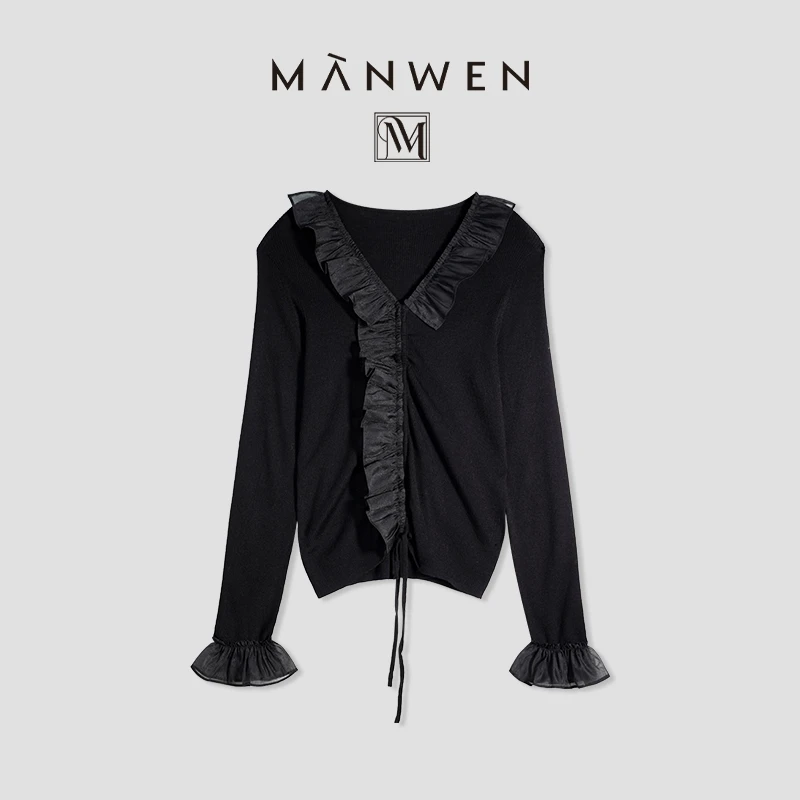 【曼文kiki】花边针织衫 MANA121