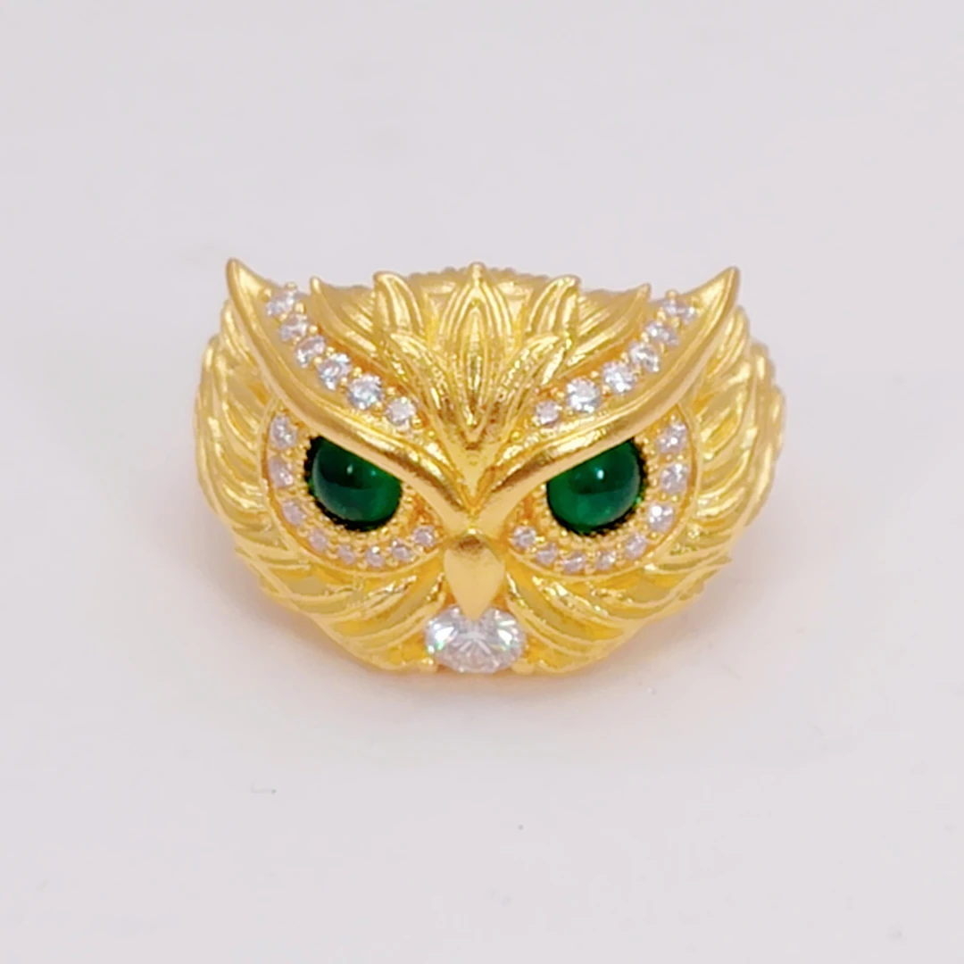 ［聚鑫黄金］足金999 活口猫头鹰戒指