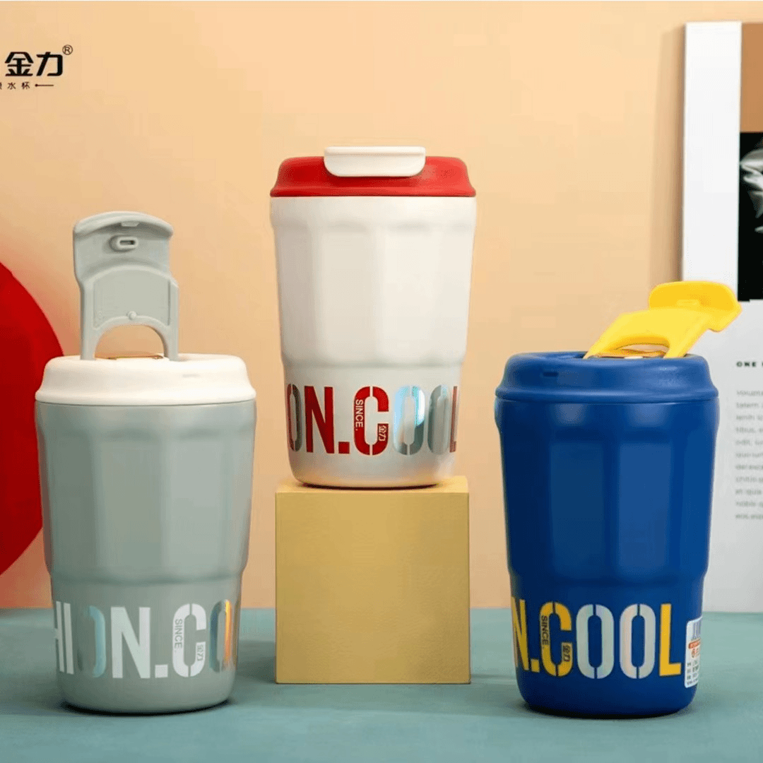 金力380ml真空咖啡杯暖暖一冬可爱保温杯小巧便携咖啡防烫隔热杯