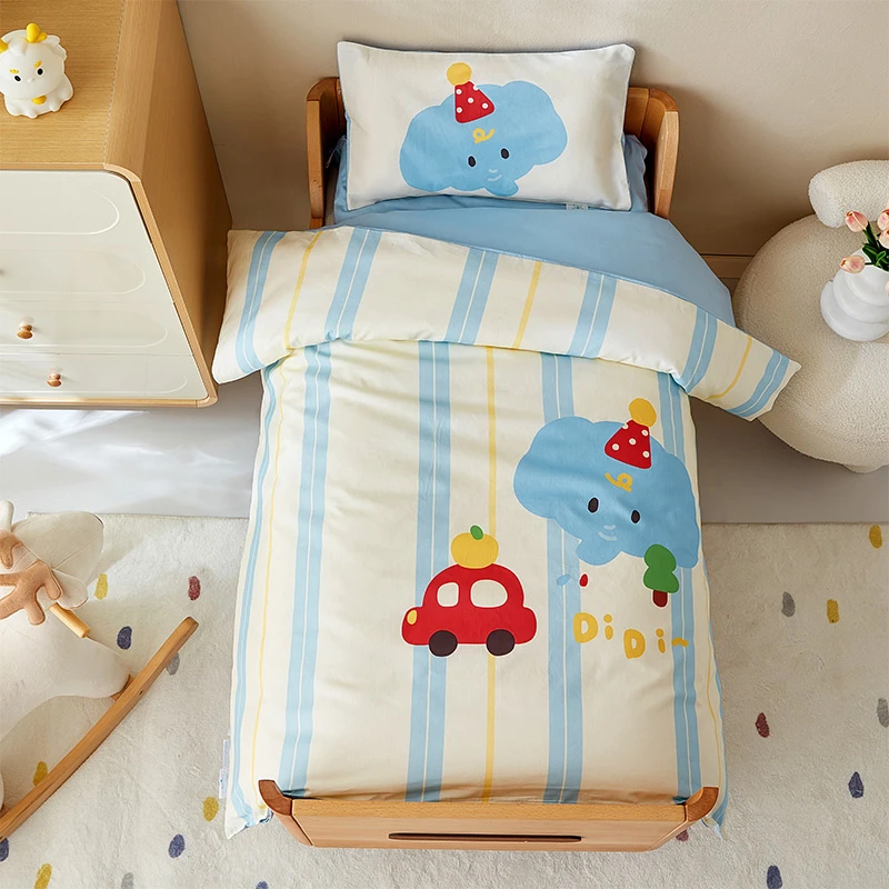 纯棉幼儿园入园被子三件套全棉卡通宝宝午睡床品六件套含芯七件套