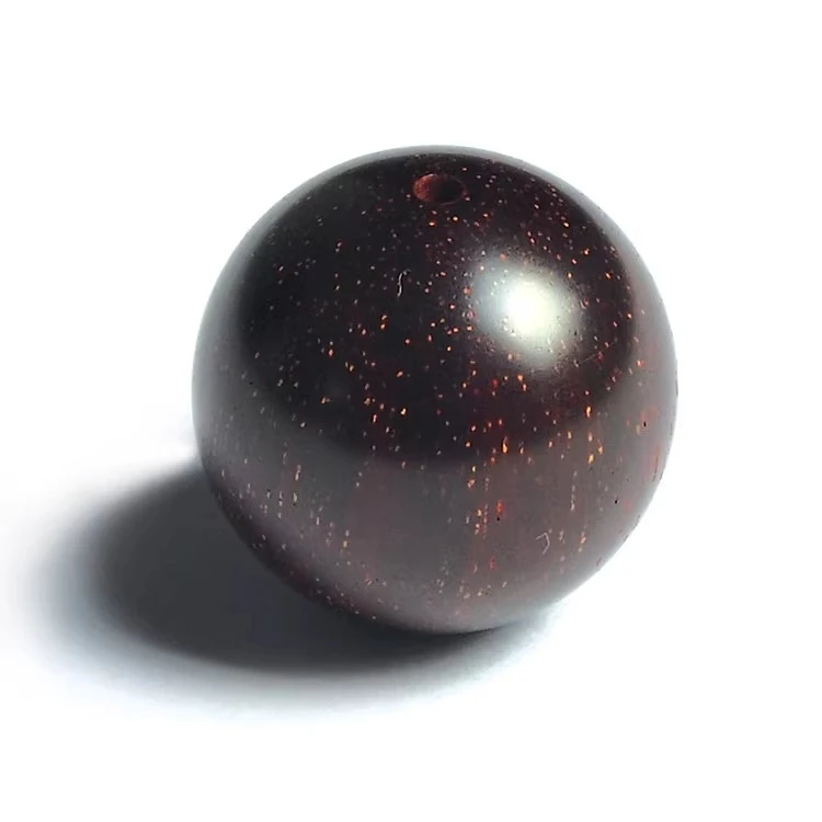 印度小叶紫檀散珠佛珠满金星手串木质圆珠diy单珠檀木单颗珠子