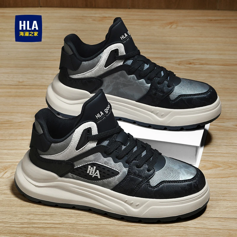 HLA/海澜之家秋季保暖防滑潮流时尚男士运动休闲百搭防水休闲鞋