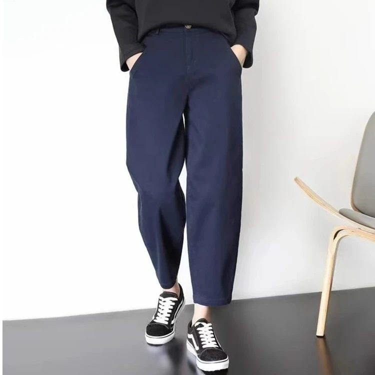 2025春季新款工装裤复古潮流哈伦裤子女装显瘦宽松阔腿运动休闲裤
