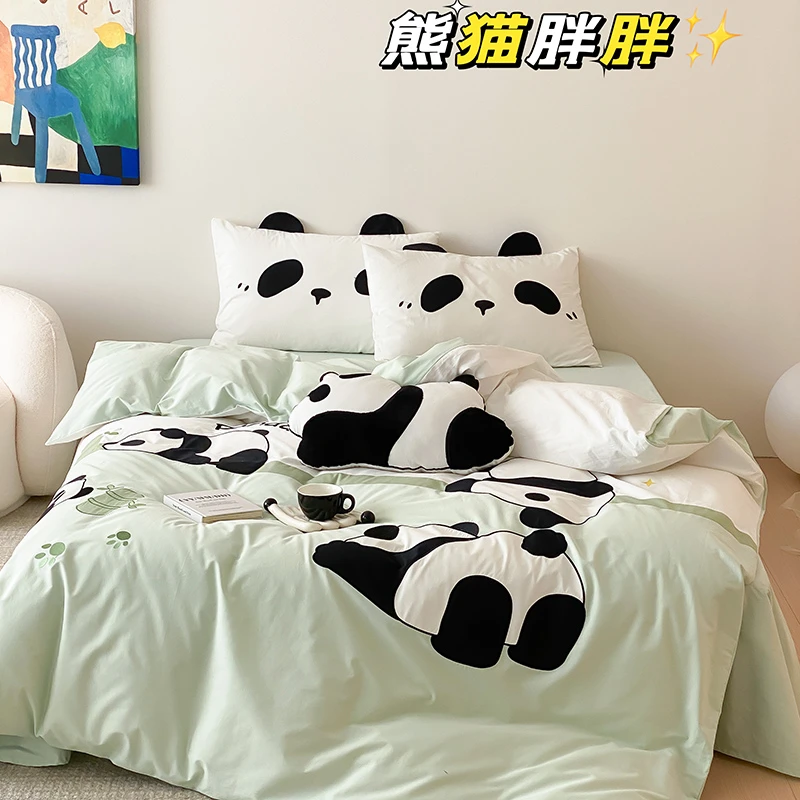 2024新款A类高端可爱元气爆棚立体重工全棉绣花卡通三件套四件套