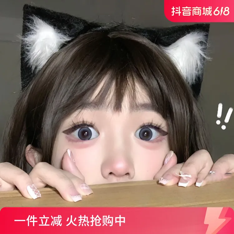 猫耳朵头饰发箍女生毛绒兽耳发夹cos可爱发卡耳朵lolita猫咪头箍