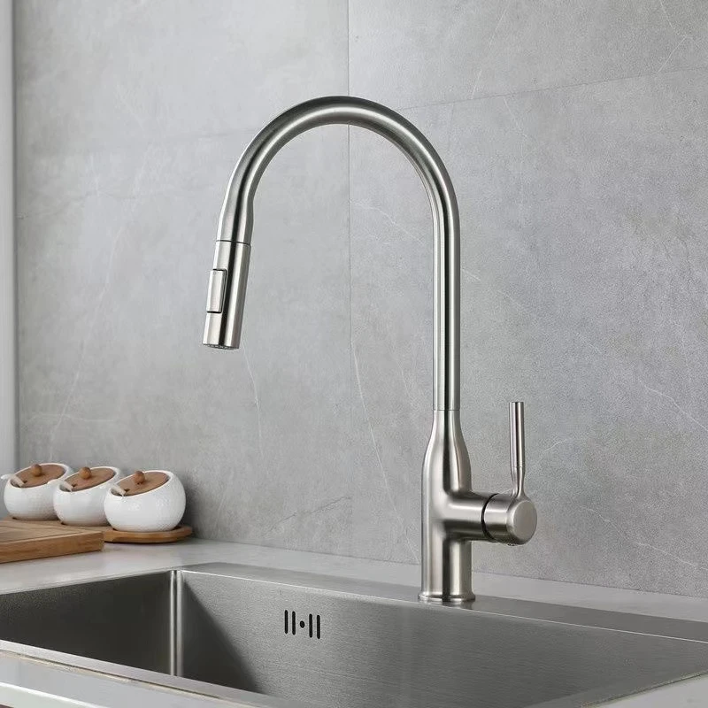 LEEN/勒恩美人瓶厨房抽拉龙头菜盆旋转式水槽冷热洗菜洗碗盆水槽