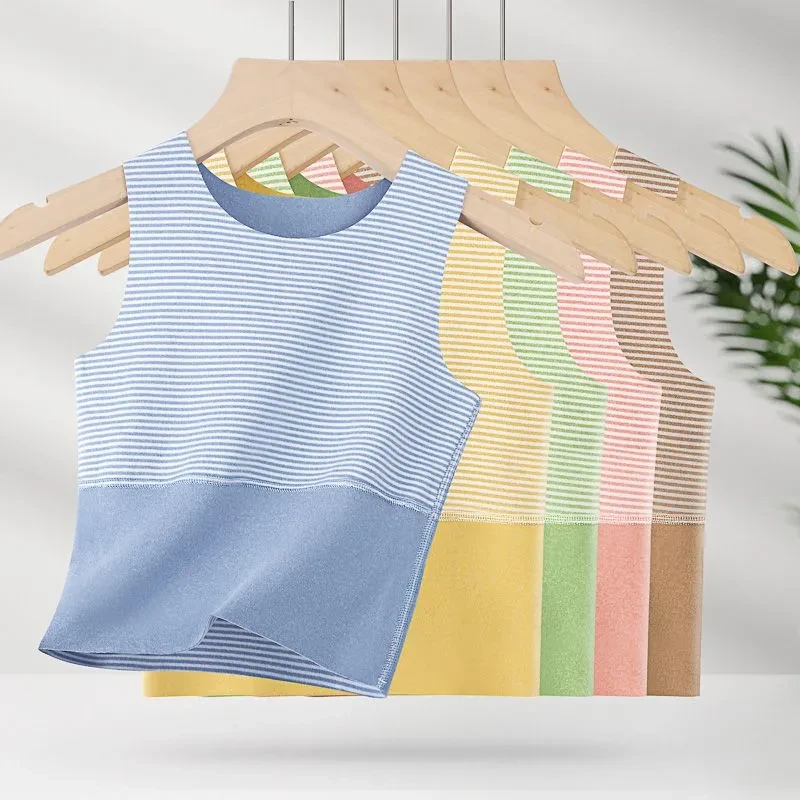 男女宝宝德绒保暖背心秋冬儿童马甲护肚亲肤无痕双面磨毛打底内衣