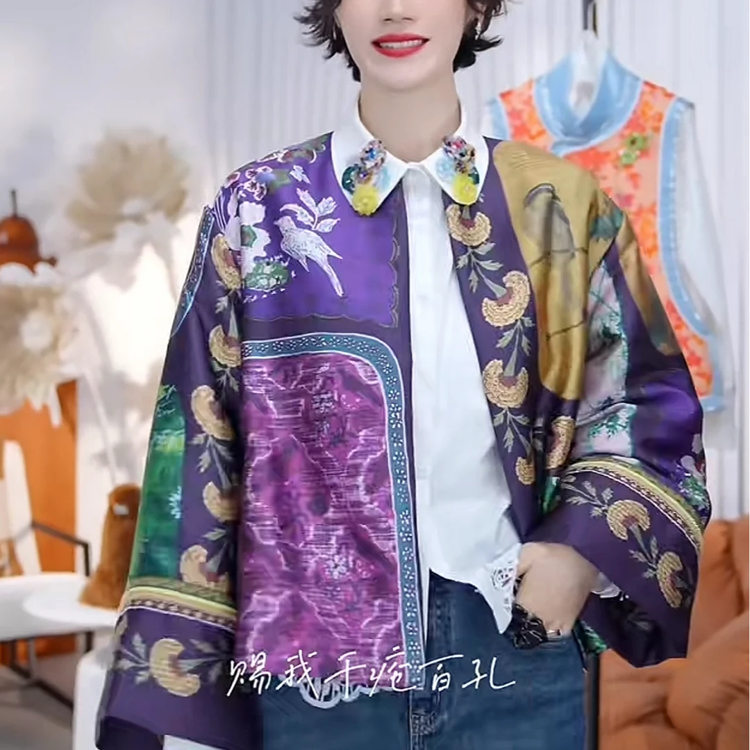 2025冬季新款高端设计感时尚国风新中式网红休闲复古夹棉外套女