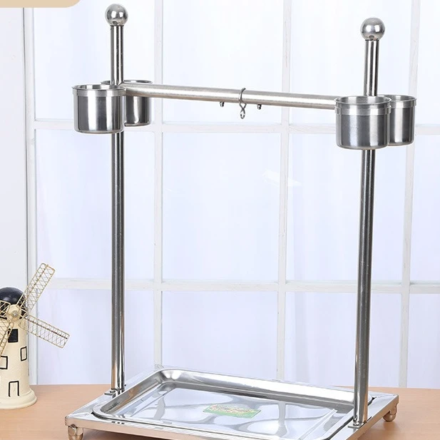 量大优惠不锈钢鹦鹉落地架大号鸟架子鸟加固结实耐用实用站笼站架