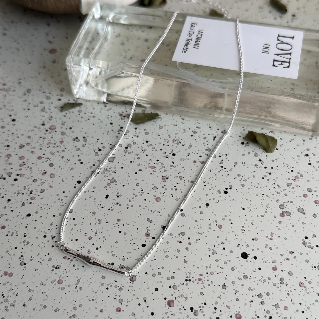 925银银制品 6246一字6247圆牌项链