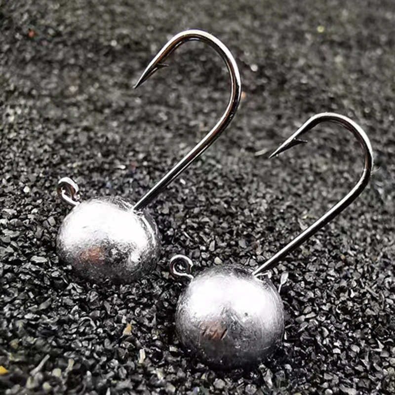 圆头根钓钩海钓铅头钩微物路亚钩红尾红眼斑鳜青稍罗非钩蛋蛋钩