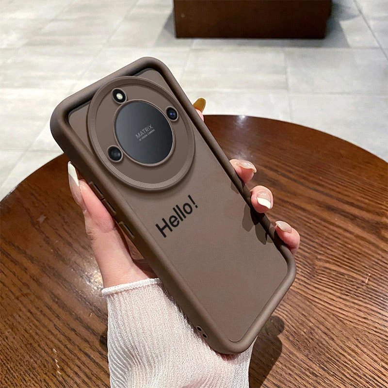 荣耀X40手机壳简约Hello天眼镜头全包新款防摔Honor软硅胶保护套