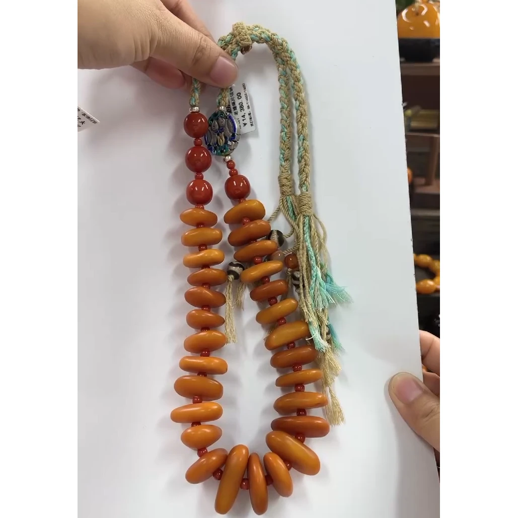 【老掌柜讲珠宝】蜜蜡饼子项链  GZ90101