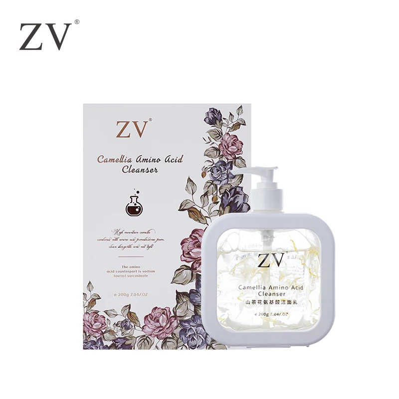 山茶花氨基酸洗面奶卸妆护肤温和敏感肌泡沫洁面乳深层清洁女