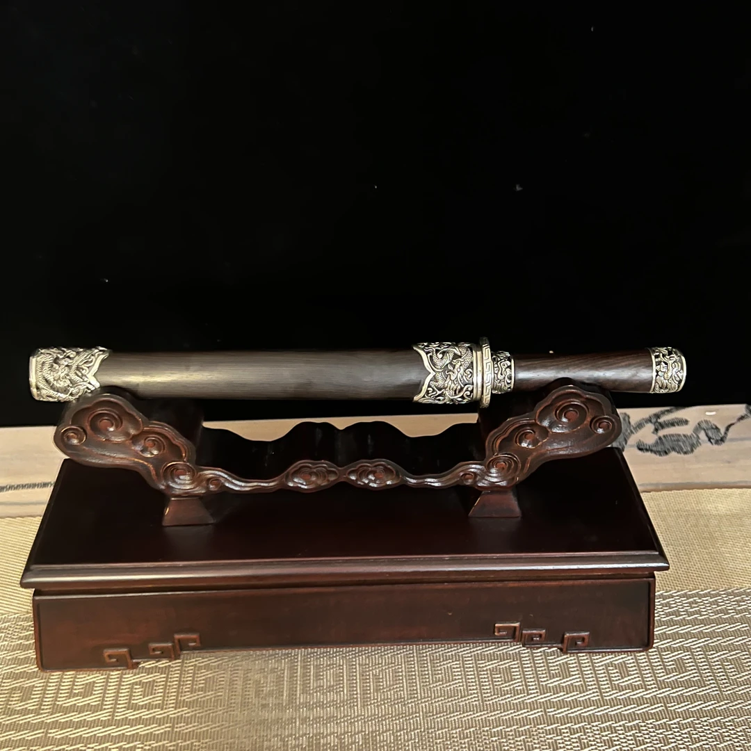 小龙渊 白铜装黑檀木鞘 未开刃