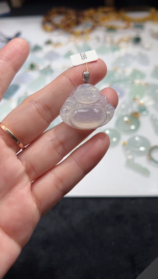 【闪购商品】翡翠吊坠(不含链)18K金镶嵌翡翠吊坠