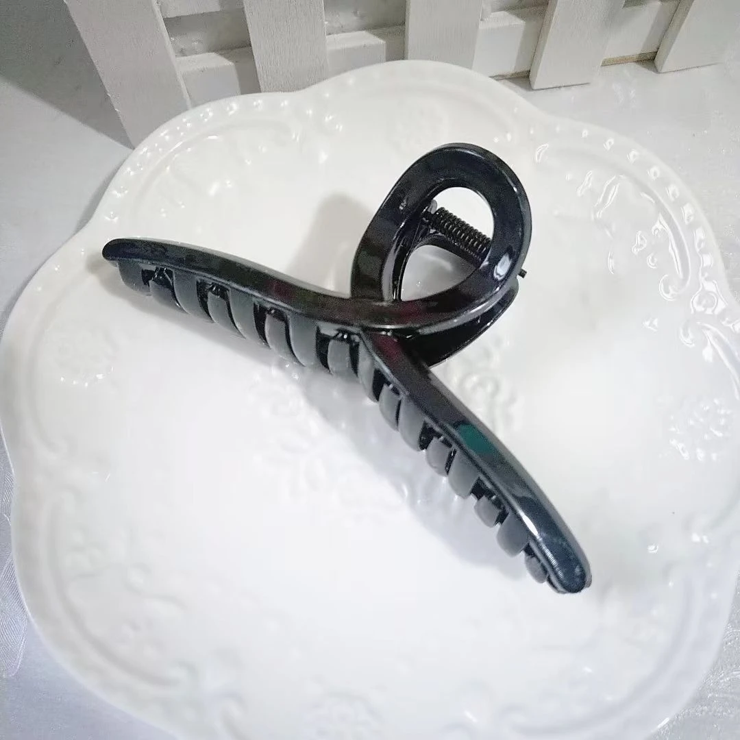 11cm大号抓夹黑色交叉发夹后脑勺发抓鲨鱼夹头饰手工diy配件头饰