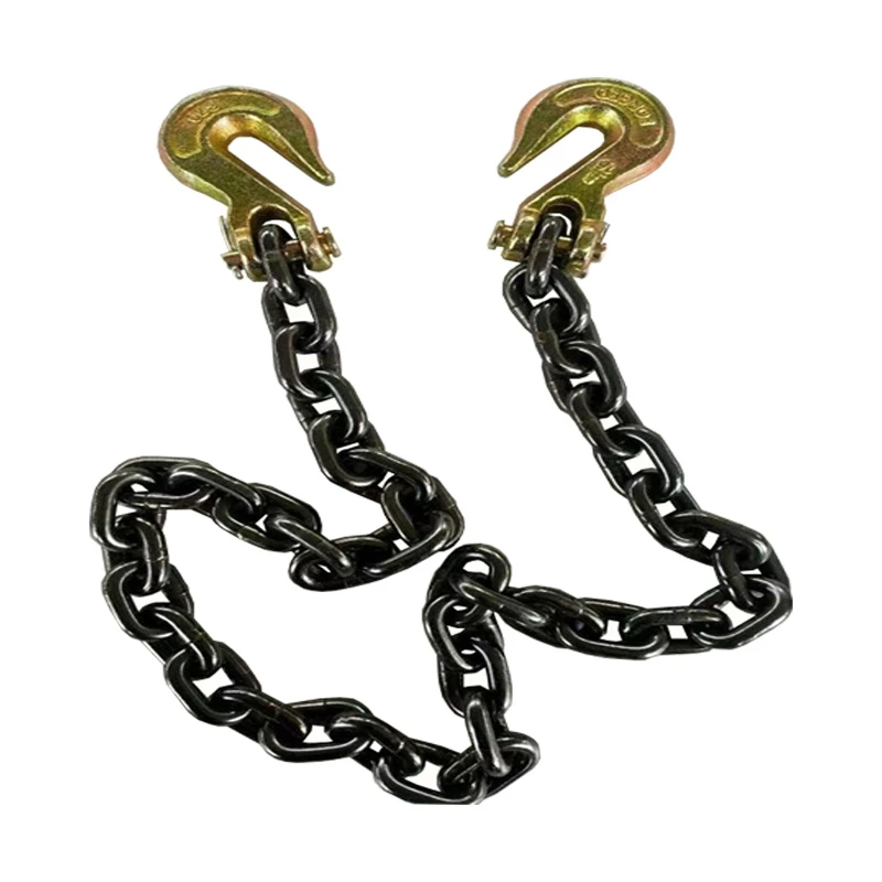 G80锰钢链条起重吊钩吊石头钩捆绑链起重链棘轮铁链羊角抓钩吊链