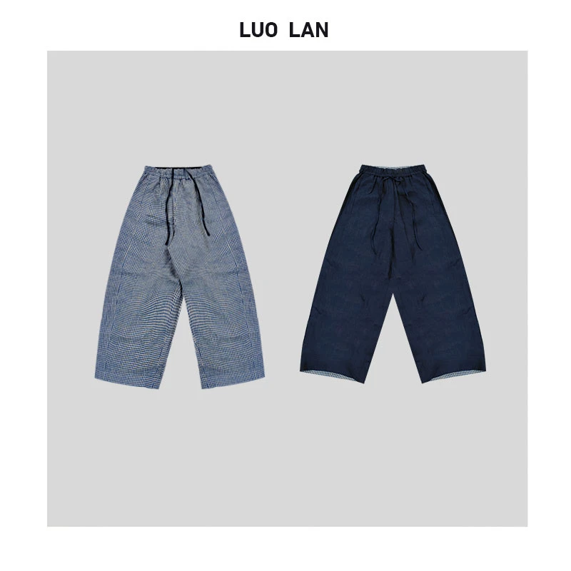 DM  秋小众女装拼接休闲两面穿直筒牛仔裤 YLM0035