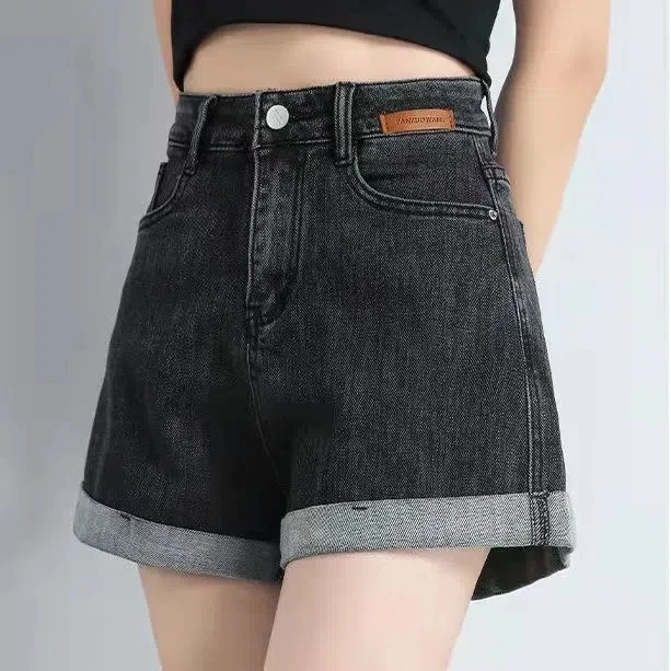 夏季新款牛仔短裤女韩版薄款修身显瘦大码牛仔短裤热裤短裤女百搭