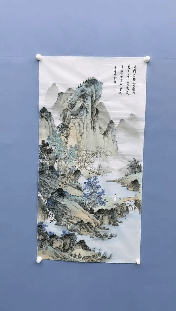 【闪购商品】绘画雪林/四尺山水/无框/X07
