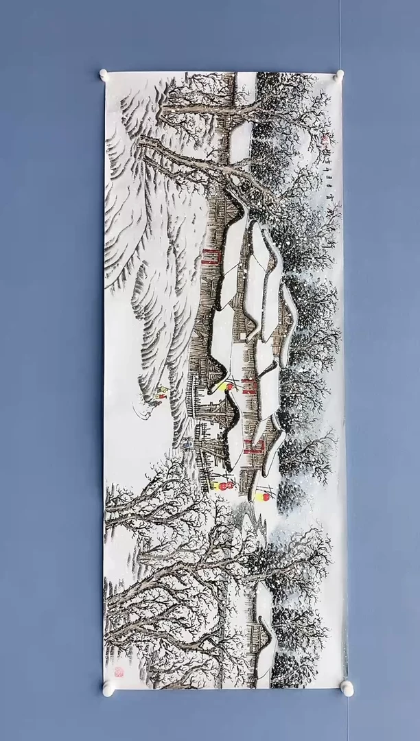 【闪购商品】绘画雪林/小六尺雪景/无框/X27