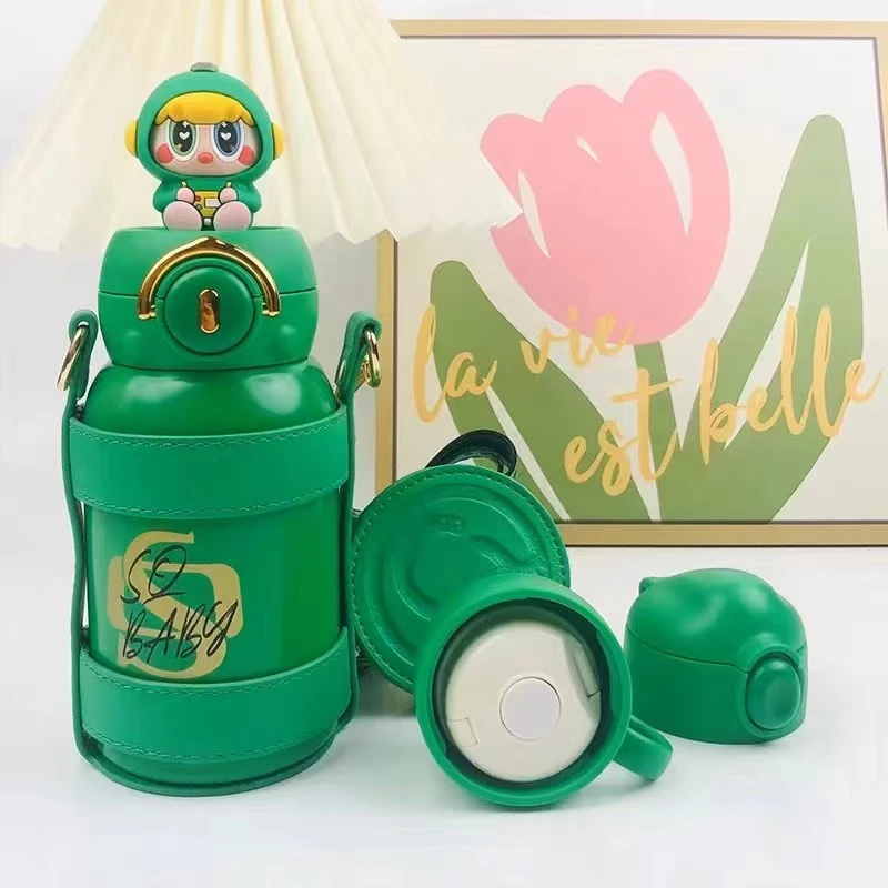 儿童316 不锈钢保温杯便携水杯可爱学生高颜值吸管大容量水壶