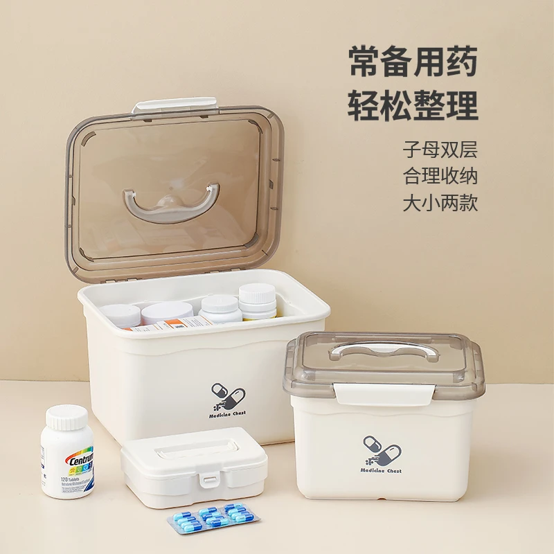 FaSoLa医药箱应急包家用药箱保健药品医疗箱家庭急救药物收纳盒子