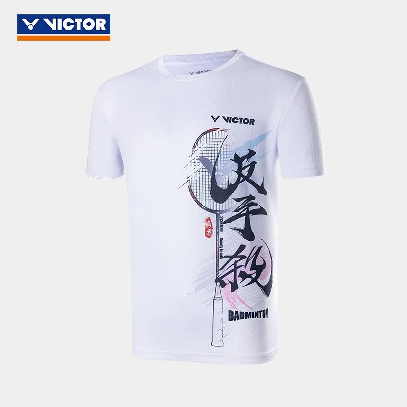 【男女通款】胜利羽毛球服训练针织运动T恤反手杀T-35006李梓嘉同款