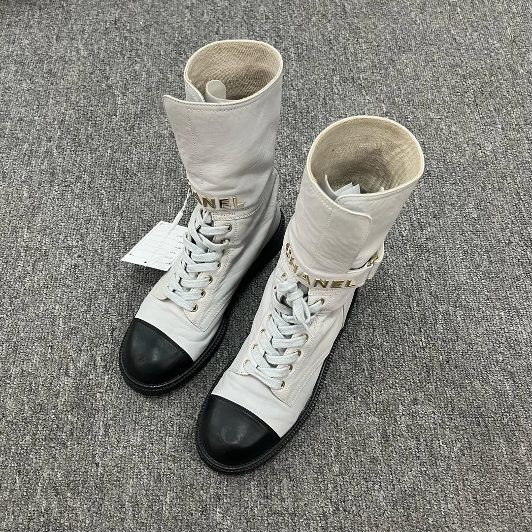 CHANEL/香奈儿厚底粗跟中筒靴 尺码:37/4112