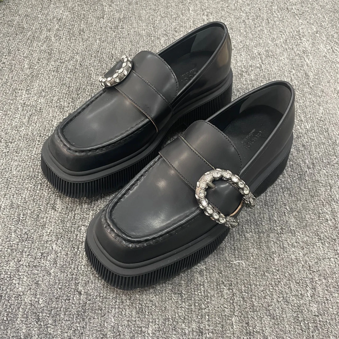 99新 GUCCI/古驰  时尚百搭舒适厚底鞋 37.5码/4655