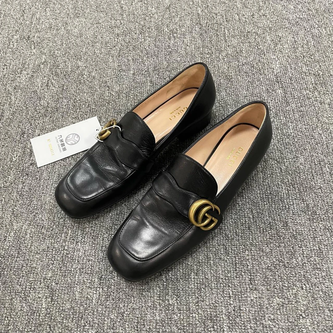 GUCCI/古驰 方头马衔扣休闲单鞋 37.5码/4312