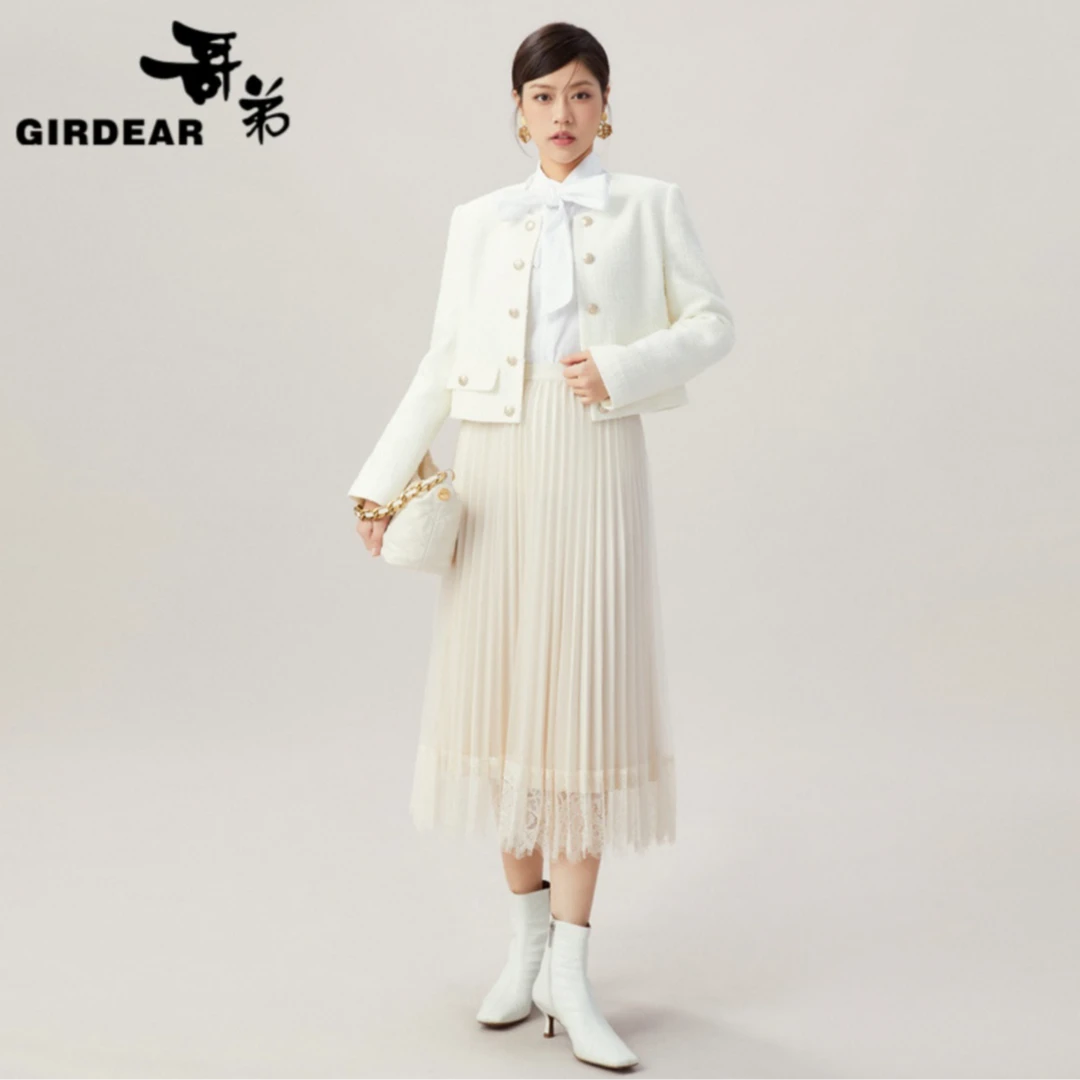 哥弟法式时尚气质名媛粗花呢香风短外套1400680