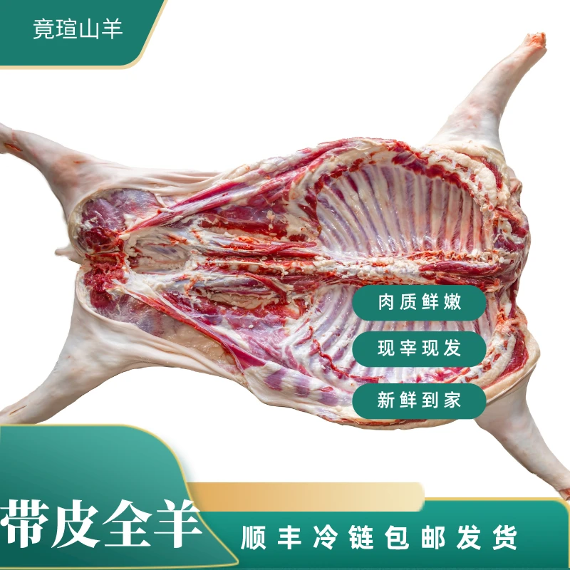 【爆款】半羊10斤全羊20斤散养山羊新鲜草饲带皮90%腿排整扇