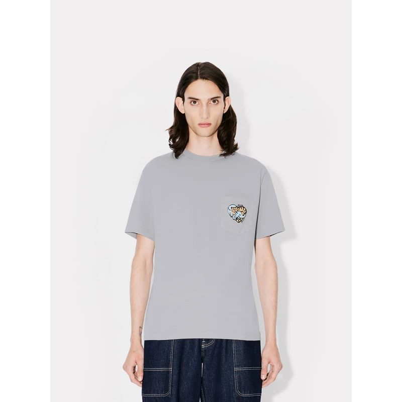 KENZO 24早秋新品 男女同款爱心图案简约休闲T恤舒适