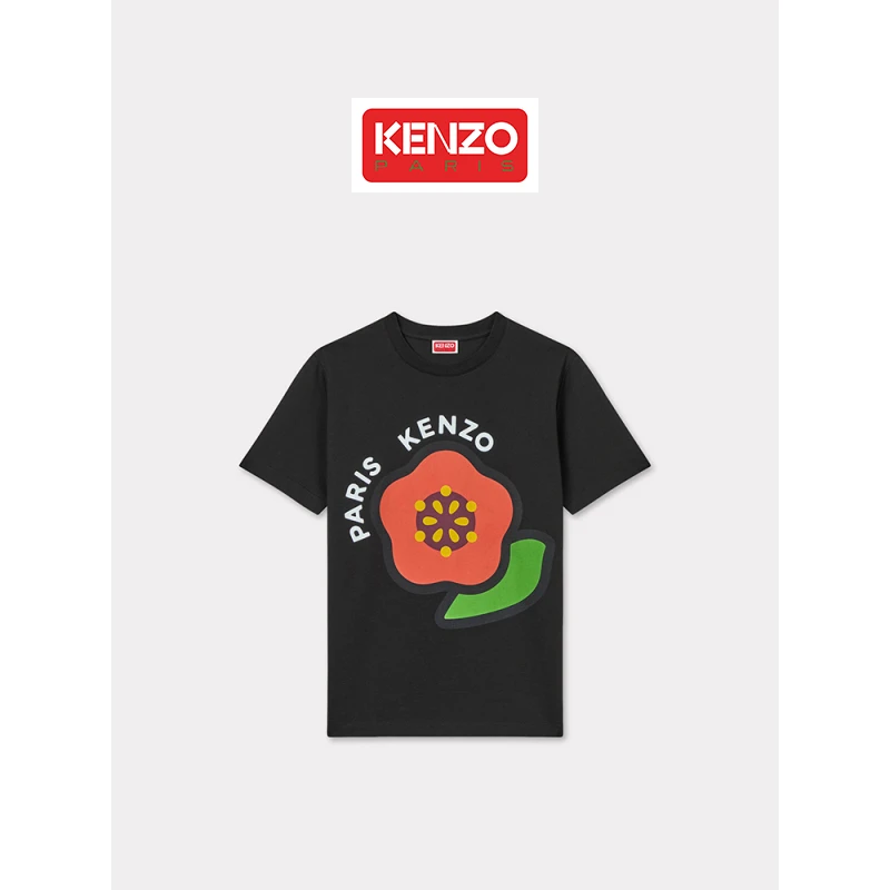 KENZO 25春夏新品POP BOKE 波普海棠花女士宽松T恤