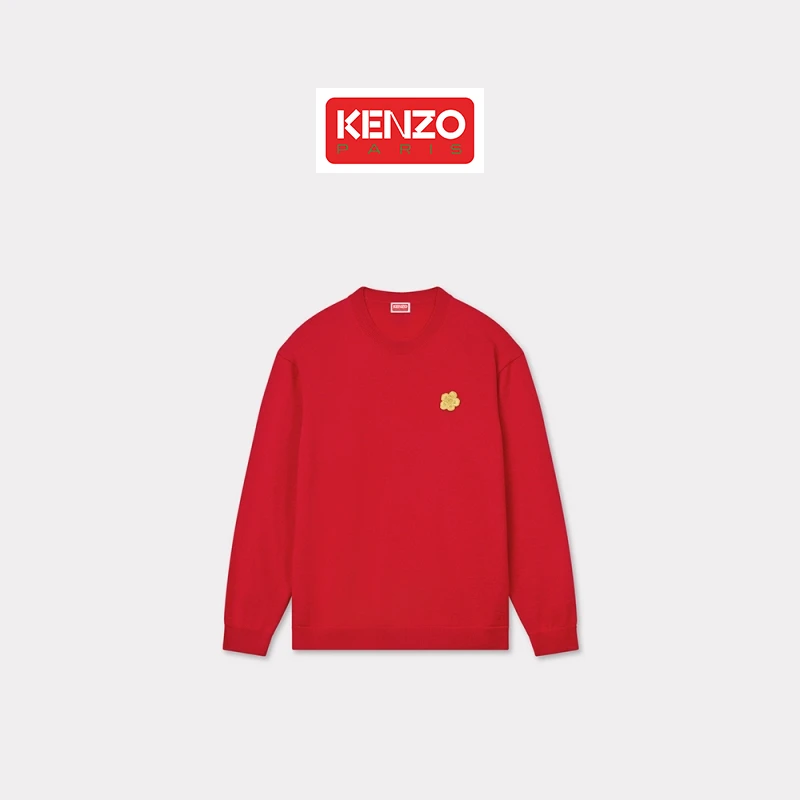 【折扣甄选】KENZO 25春夏新品 男士BOKE海棠花图案 圆领套头毛衣
