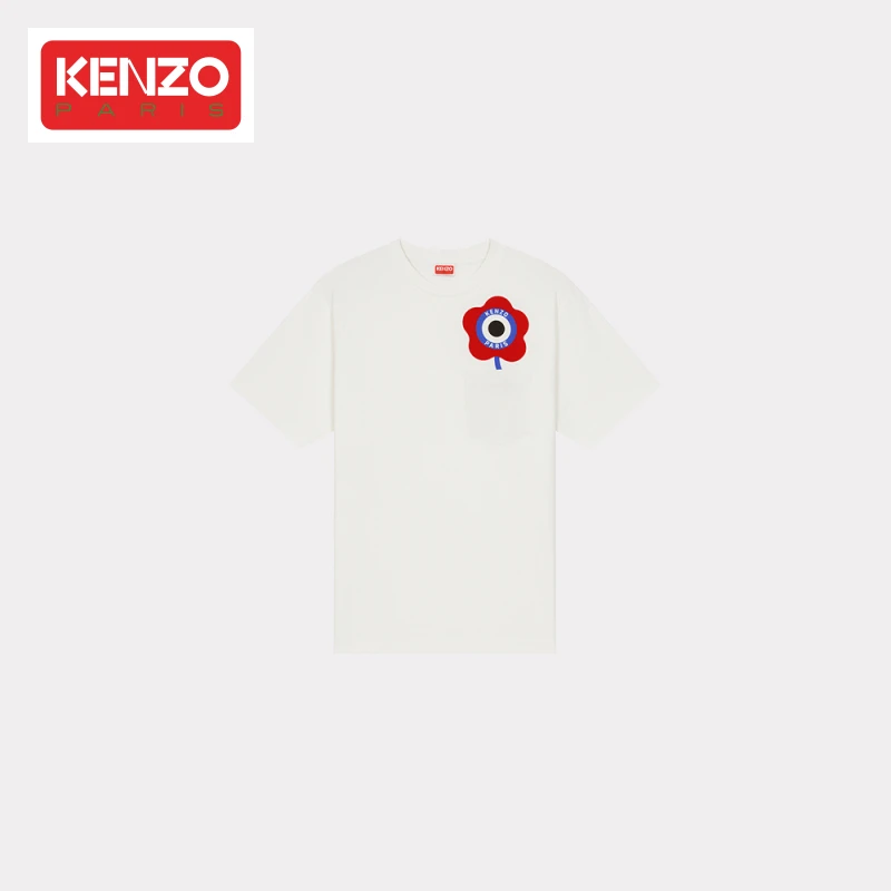 KENZO 男女同款花朵图案时尚圆领T恤