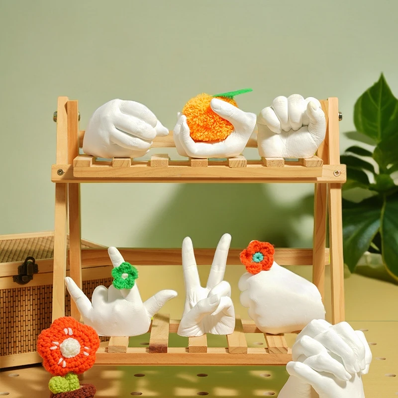 儿童克隆手模型石膏diy自制手膜克隆粉手指模型纪念品创意材料包