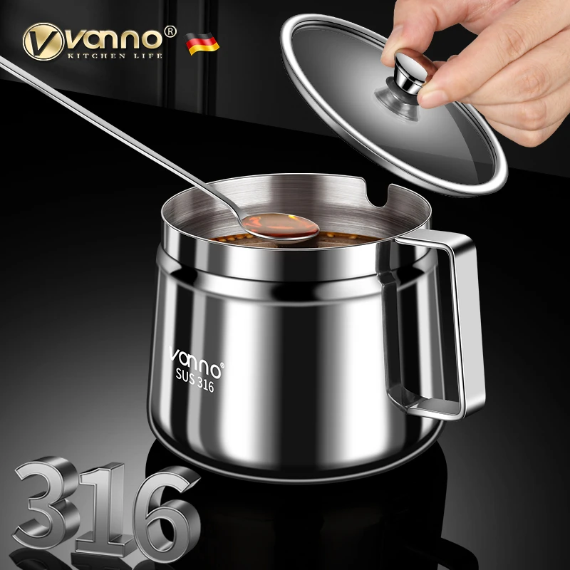 德国 辣椒油专用罐316不锈钢厨房调料佐料食盐罐油泼辣子罐耐高温