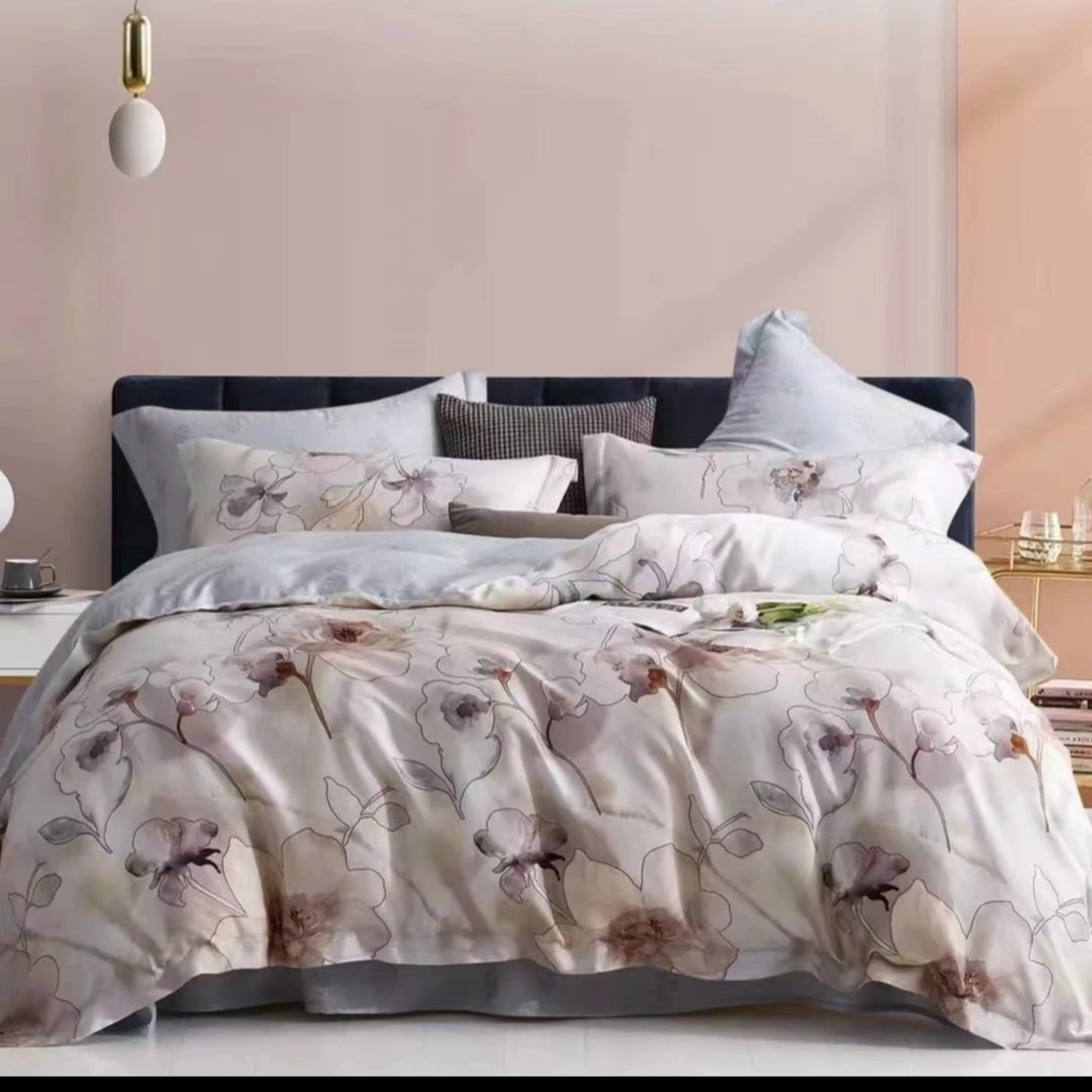 【设计师款】奥地利进口兰精天丝数码印花轻奢风四件套凉感亲肤透气