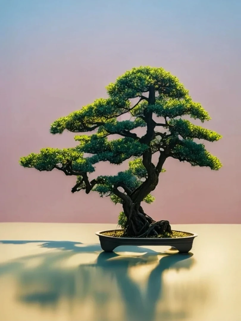 迎客松盆景室内外四季常青耐寒红芽珍珠罗汉松室内庭院造景