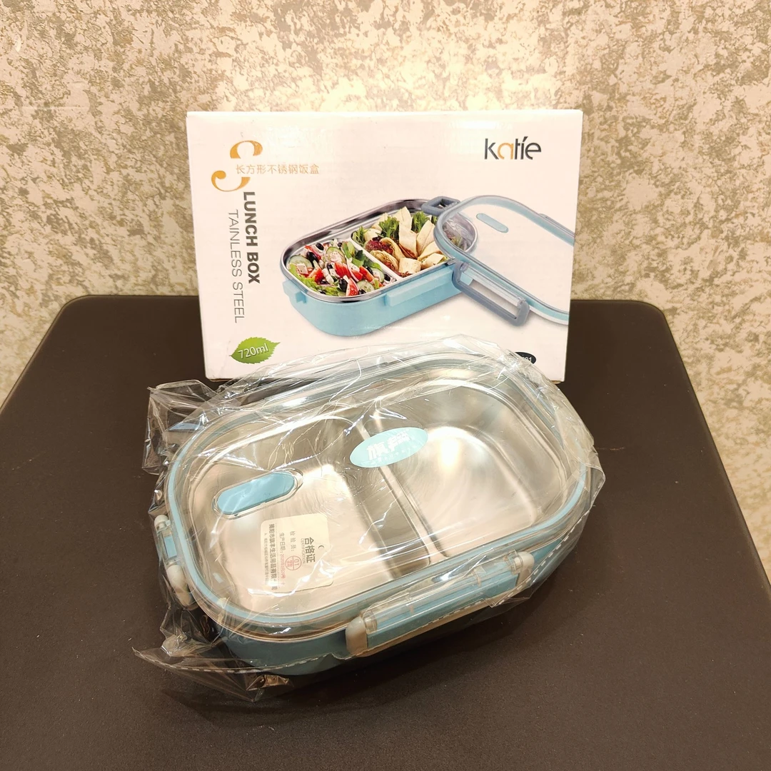 2格304不锈钢上班族食堂分格饭盒