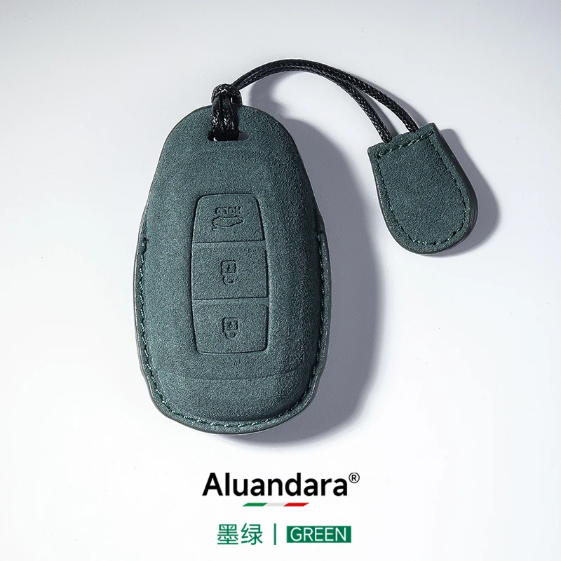 北京现代伊兰特车钥匙套索纳塔25ix35名图朗动悦动翻毛皮手工定制