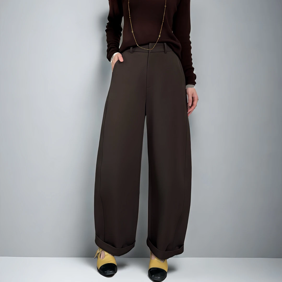 38468匹马棉进口料弯刀裤底抓毛秋新款镰刀裤松弛感